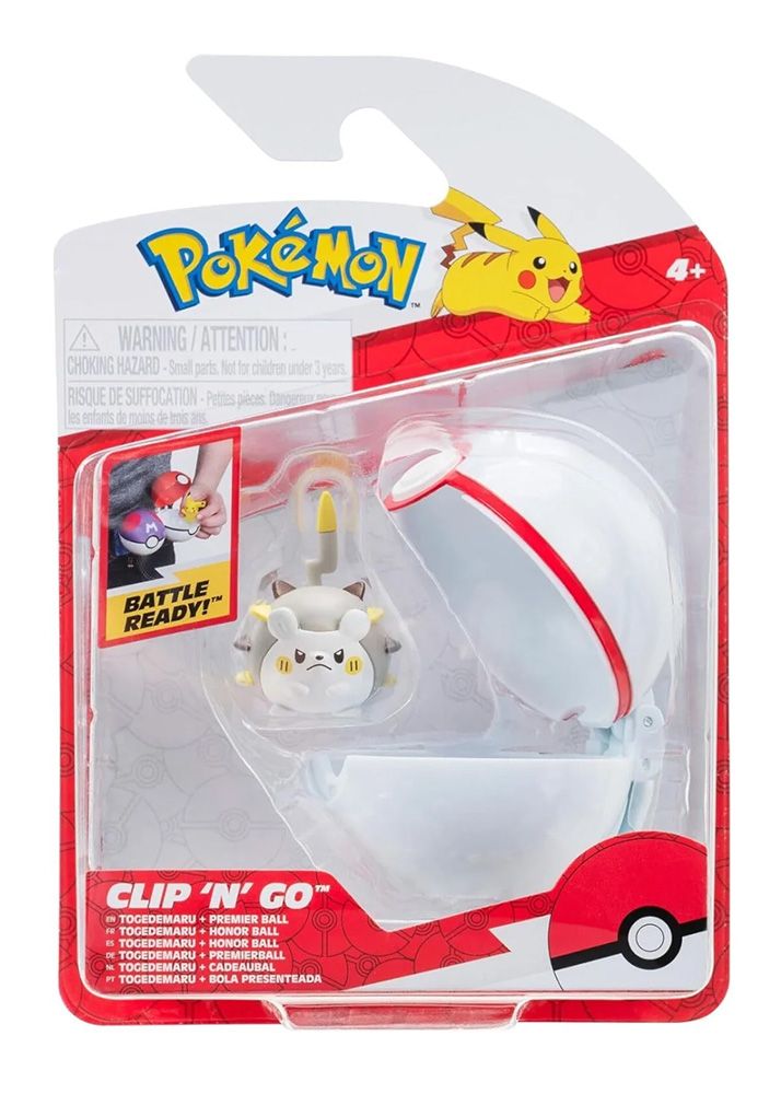 Φωτογραφία προϊόντος: Jazwares Pokemon Poke Ball Clip N' Go Με Φιγούρα Togedemaru (JW095057-W16-6)