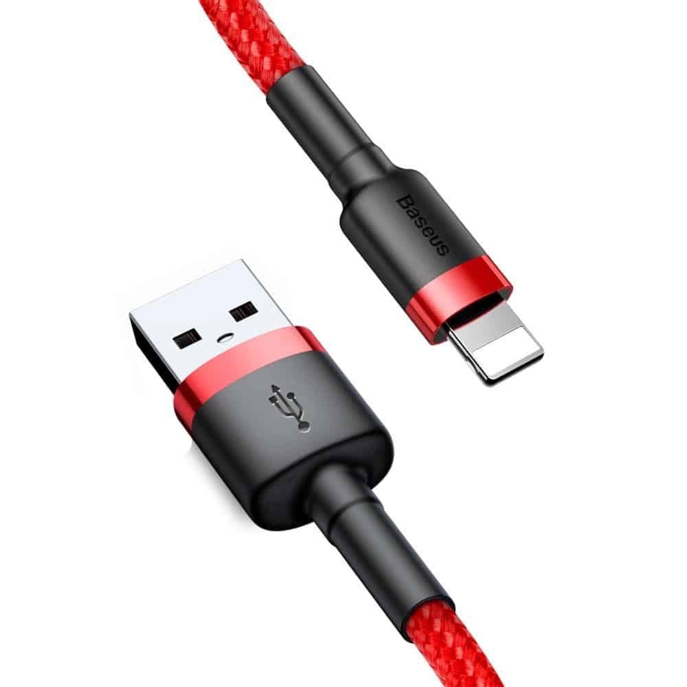 Φωτογραφία προϊόντος: Baseus Lightning Cafule Cable 2A, 3m Red/ Black (CALKLF-R09)