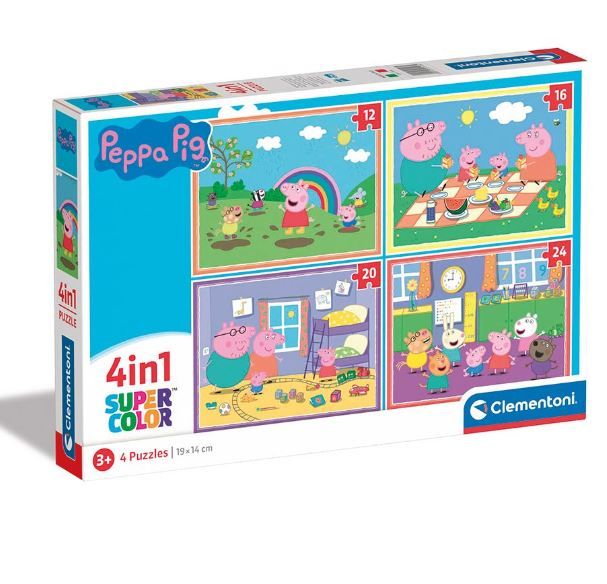 Φωτογραφία προϊόντος: Clementoni Πάζλ 4 σε 1 Super Colour Peppa Pig (1200-21516)