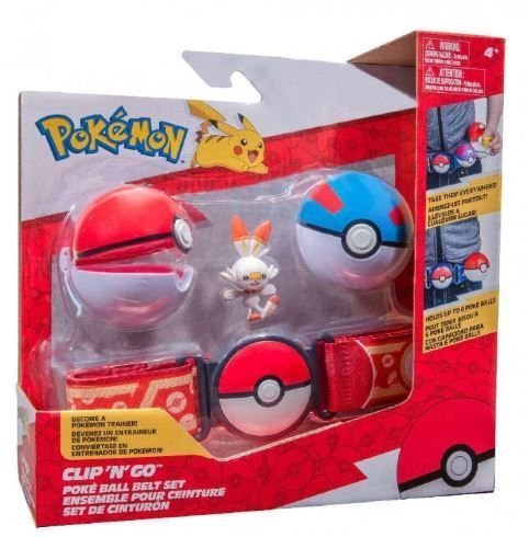 Φωτογραφία προϊόντος: Jazwares Pokemon Φιγούρες Clip'N Go Poke Ball Scorbunny και Ζώνη W12 (JW003158)