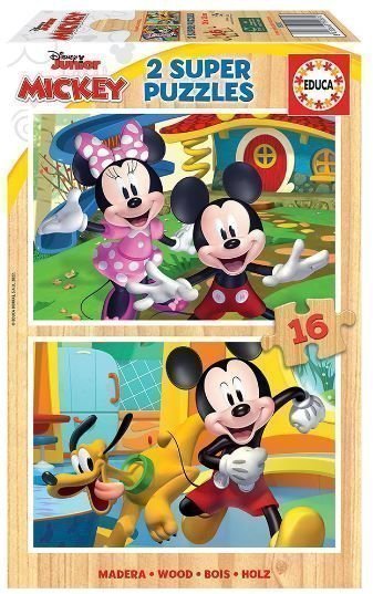 Φωτογραφία προϊόντος: Παζλ 2X16 Educa Ξύλινο Mickey και Minnie (19287)