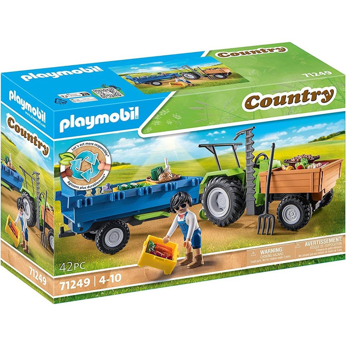 Φωτογραφία προϊόντος: Playmobil Αγροτικό Τρακτέρ με Καρότσα (71249)