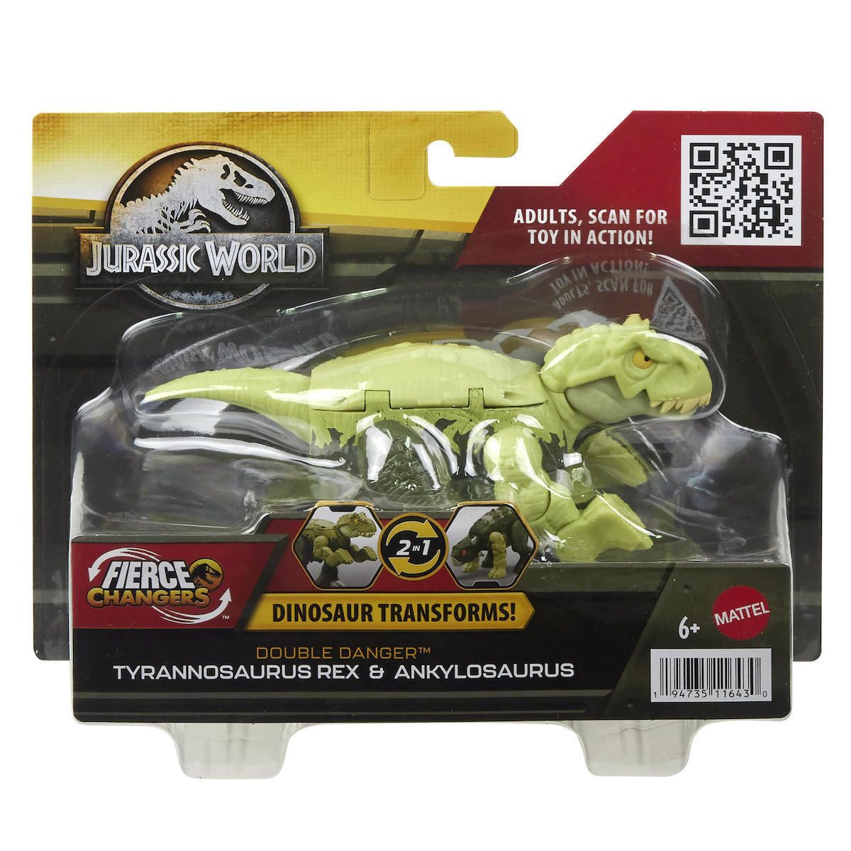 Φωτογραφία προϊόντος: Mattel Jurassic Wolrd Δεινόσαυροι 2 σε 1 Tyrannosaurus Rex to Ankylosaurus (HLP08)