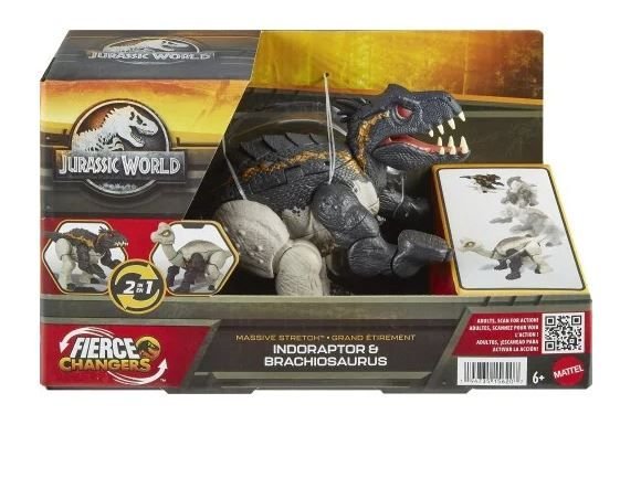 Φωτογραφία προϊόντος: Mattel Jurassic World Μεγάλοι Δεινόσαυροι 2 Σε 1 Indoraptor και Brachiosaurus (HPD35)