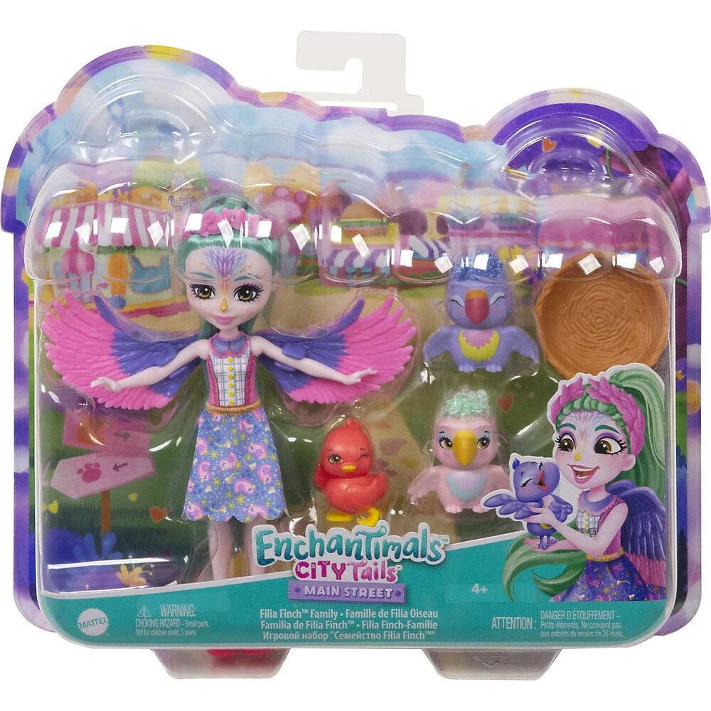 Φωτογραφία προϊόντος: Mattel Enchantimals City Tails Οικογένεια Σπίνων (HKN15)