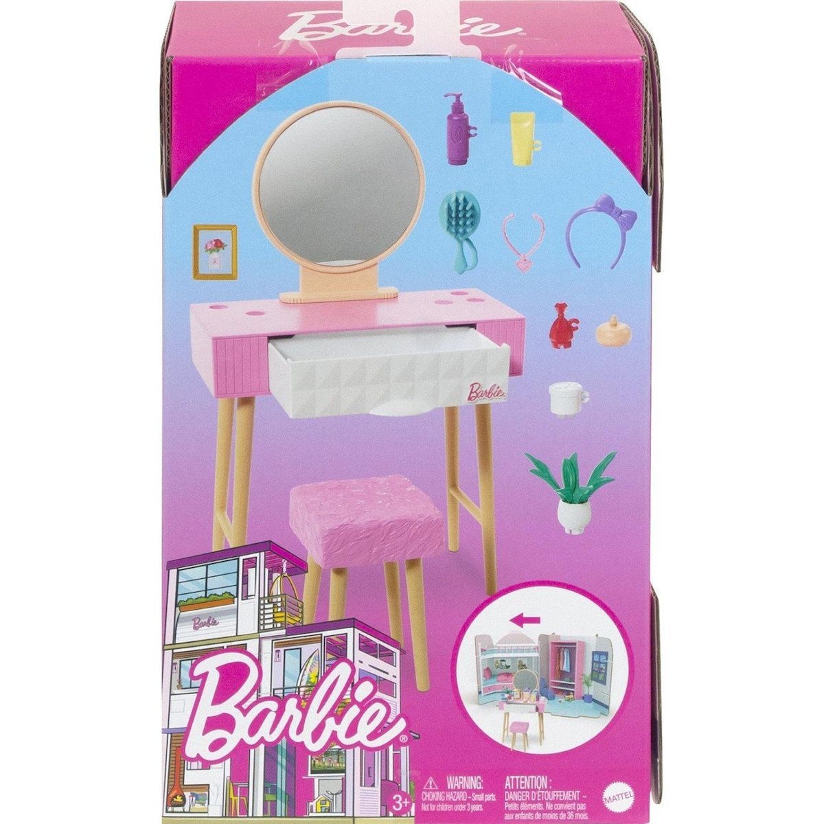 Φωτογραφία προϊόντος: Mattel Barbie Έπιπλα 3 Σχέδια (HJV32)