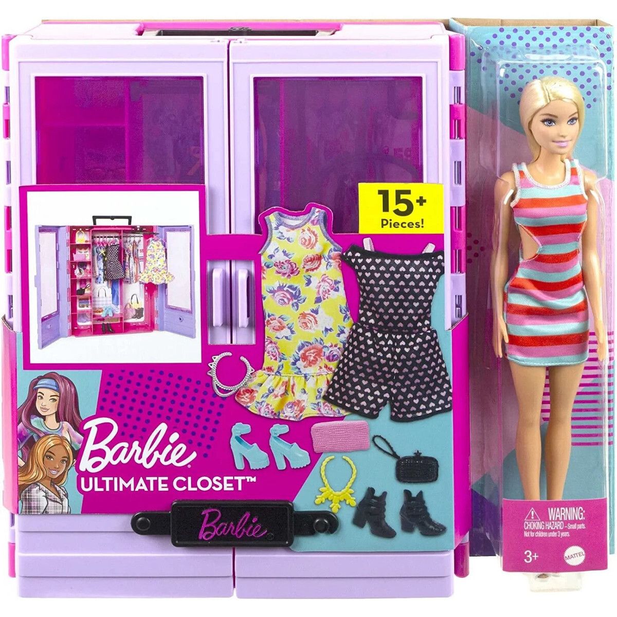 Φωτογραφία προϊόντος: Mattel Barbie Ντουλάπα Με Κούκλα (HJL66)