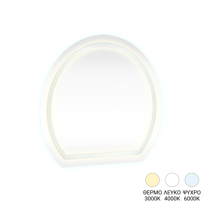 Φωτογραφία προϊόντος: Καθρέπτης Enira pakoworld με led 59.5x2.8x59.5εκ