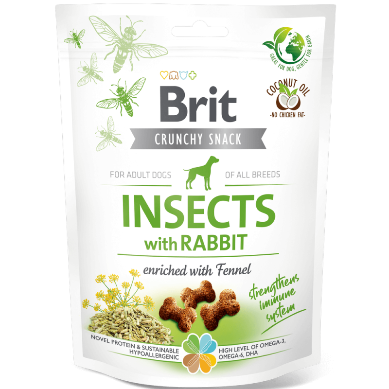 Φωτογραφία προϊόντος: Brit Dog SN Crunchy Cracker Insects with Rabbit 200g