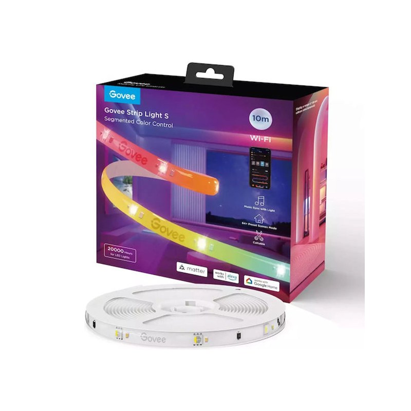 Φωτογραφία προϊόντος: Govee RGBIC Wi-Fi + Bluetooth LED Strip Light S H612C - LED Strip with Protective Coating 10m