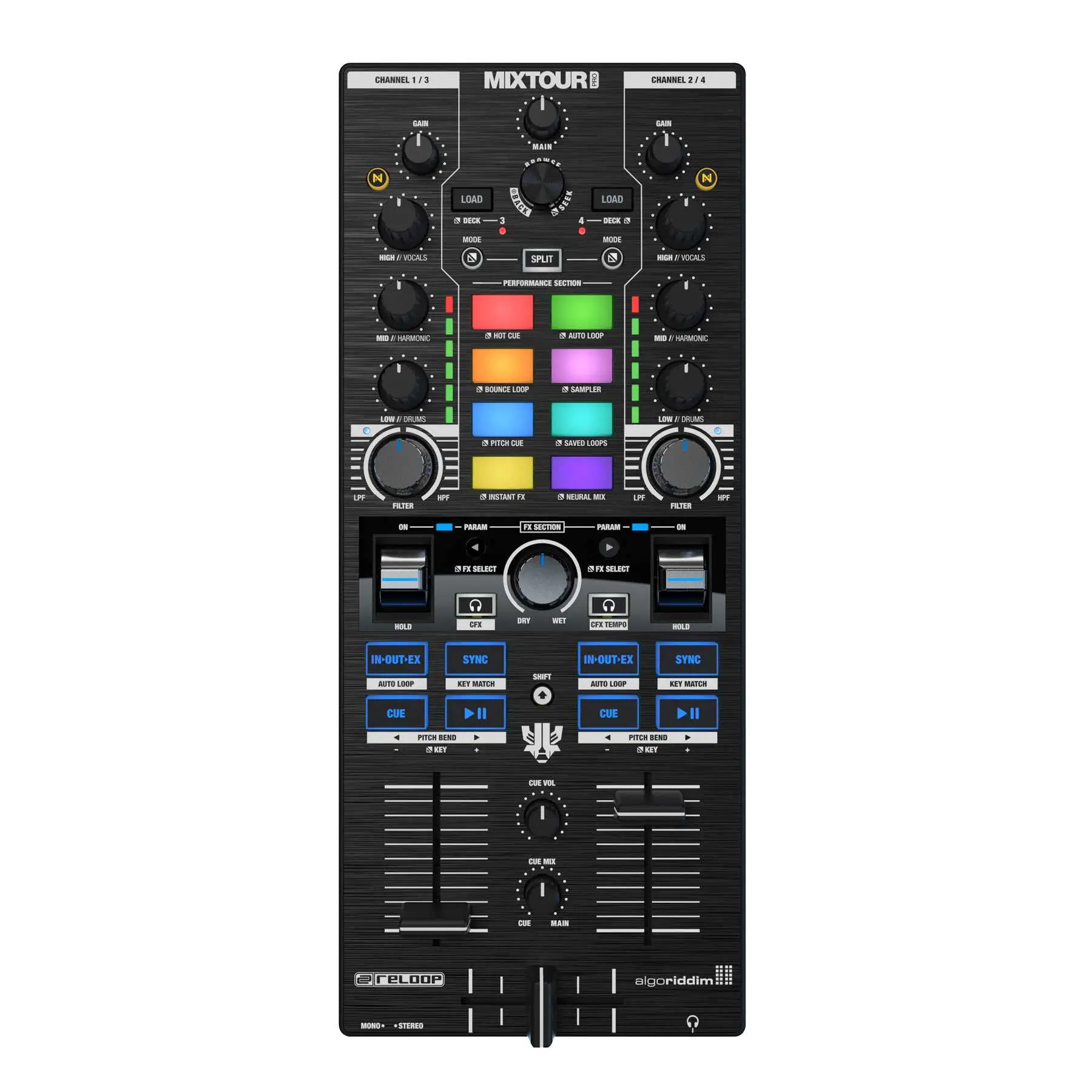 Φωτογραφία προϊόντος: Reloop Mixtour Pro - All-in-One Dj Controller 4 καναλιών