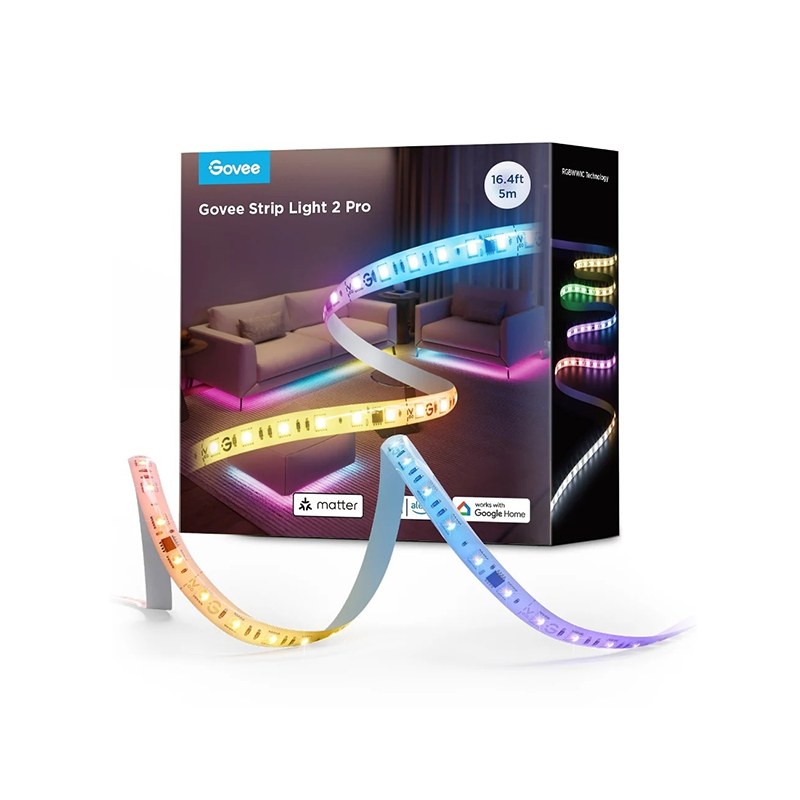 Φωτογραφία προϊόντος: Govee H61F5 Strip Light 2 Pro 5m - RGBWW LED strip (Matter) 5 meters