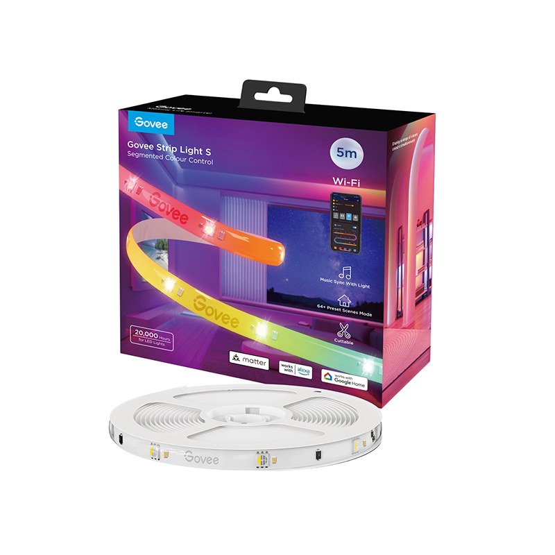 Φωτογραφία προϊόντος: Govee RGBIC Wi-Fi + Bluetooth LED Strip Light S H612F - LED Strip with Protective Coating 3m