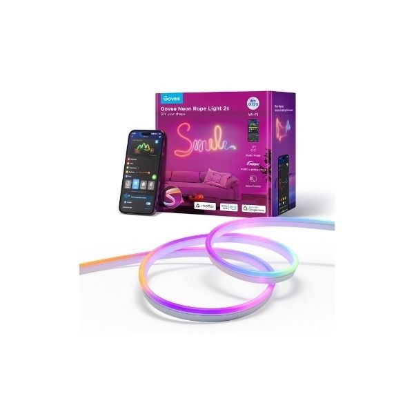 Φωτογραφία προϊόντος: Govee H61D4-B Neon Rope Strip Light2 4m Black - Premium Neon Rope Strip συνολικού μήκους 4 μέτρα, σε μαύρο