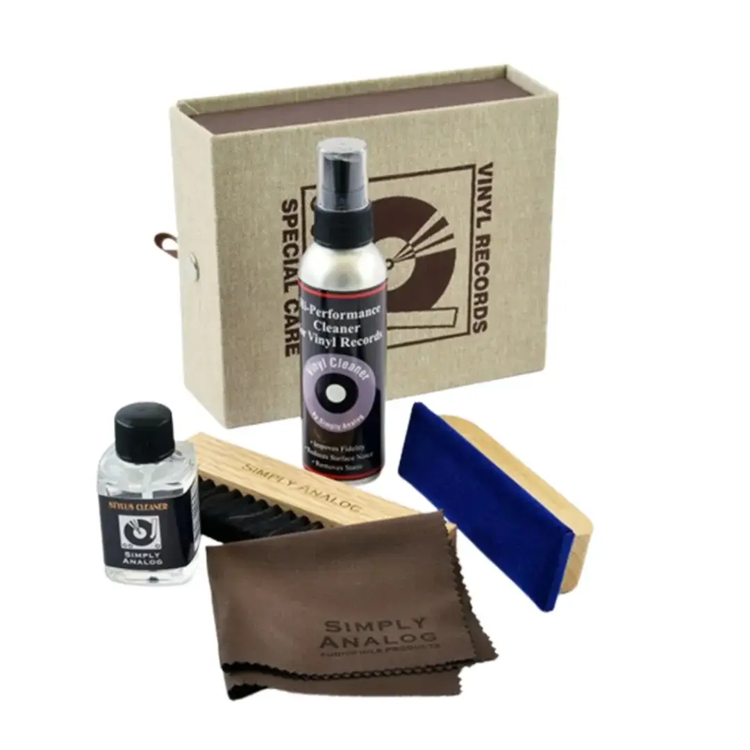 Φωτογραφία προϊόντος: Simply Analog Vinyl Record Cleaning Boxset Deluxe Edition - Brown - Ολοκληρωμένο σετ καθαρισμού δίσκων