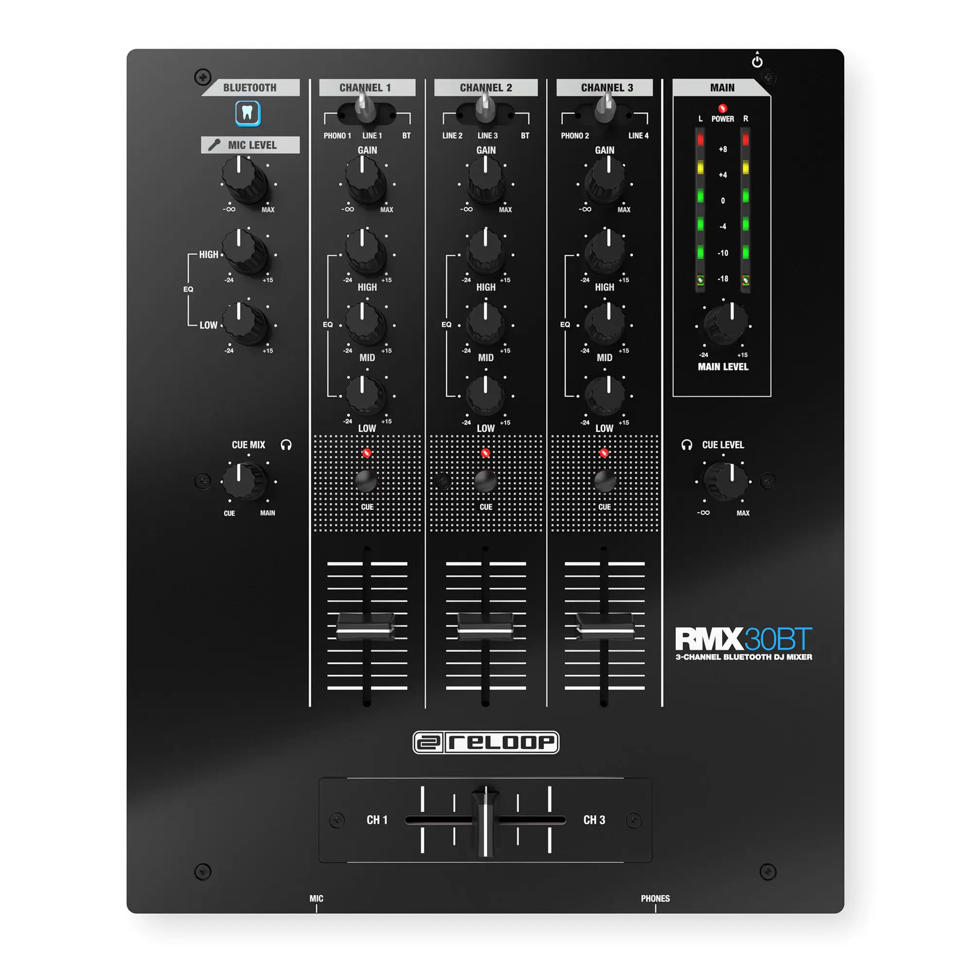 Φωτογραφία προϊόντος: Reloop RMX30BT - Dj Μίκτης 3 καναλιών με Bluetooth