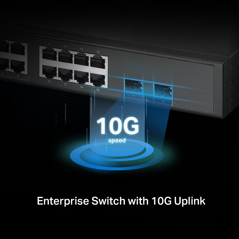 Φωτογραφία προϊόντος: Tp-Link Omada 16-Port 2.5G and 2-Port 10GE SFP+ L2+ Managed Switch with 8-Port PoE+ (SG3218XP-M2)