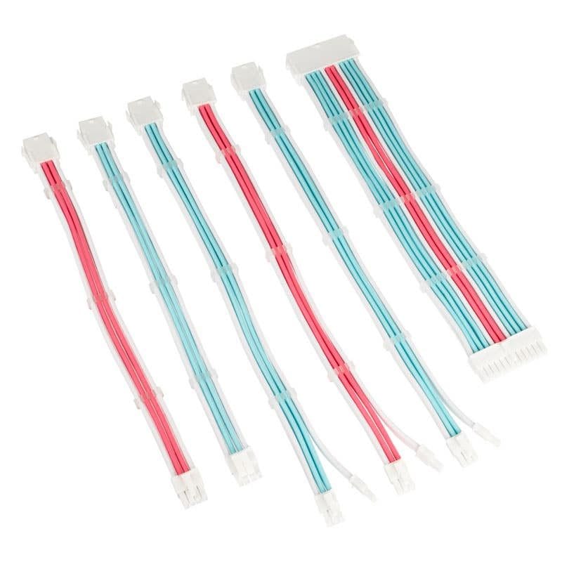 Φωτογραφία προϊόντος: Pro GamersWare Kolink Core Adept Braided Cable Extension Kit – Brilliant White/Neon Blue/Pure Pink