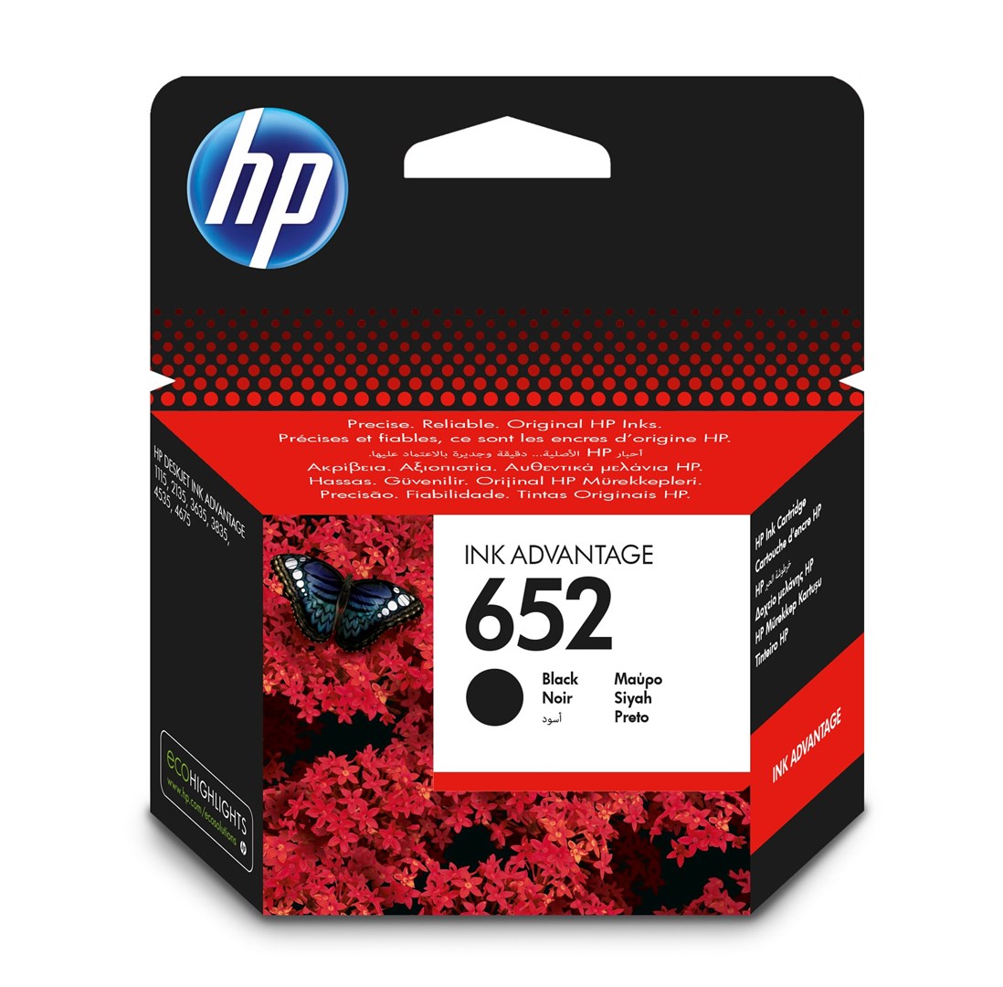 Φωτογραφία προϊόντος: HP 652 Μελάνι Εκτυπωτή InkJet Black (F6V25AE)