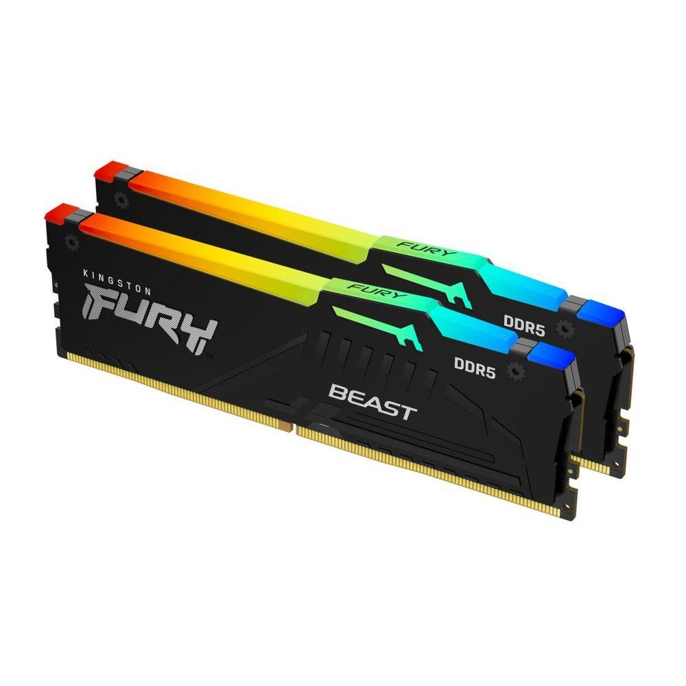 Φωτογραφία προϊόντος: KINGSTON Memory KF556C36BBEAK2-32 FURY Beast RGB DDR5, 5600MT/s, 32GB Kit of 2