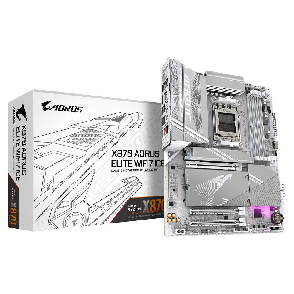 Φωτογραφία προϊόντος: GIGABYTE MOTHERBOARD X870 A ELITE WΙFΙ7 ICE, DDR5, ATX