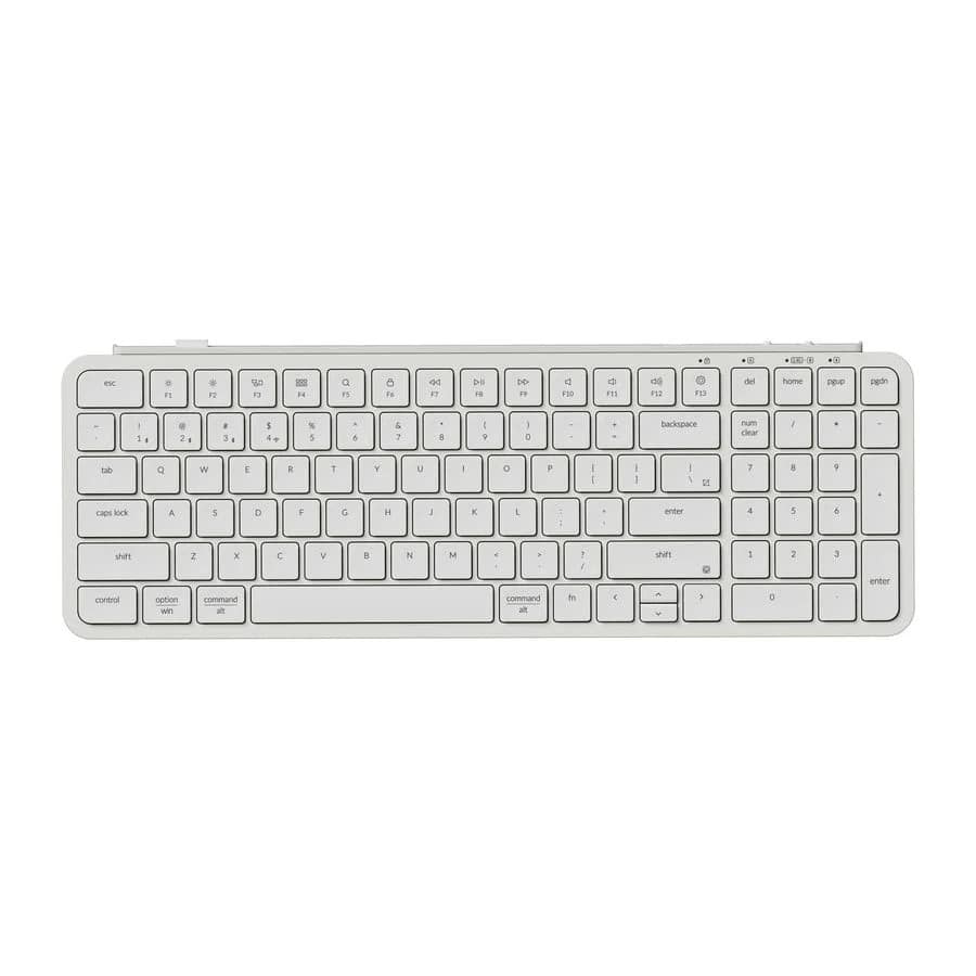 Φωτογραφία προϊόντος: Keychron B2 Pro (B2P-K8) Ultraslim Mini Wireless BT Keyboard ZMK Online customize White 96% US Lay