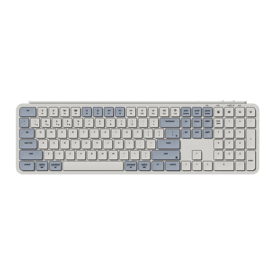 Φωτογραφία προϊόντος: Keychron B6 Pro (B6P-K11) Ultraslim Wireless Keyboard ZMK Online customization - Retro Blue 100% US