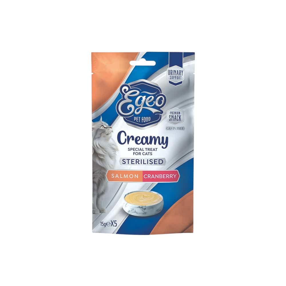 Φωτογραφία προϊόντος: EGEO CAT CREAMY SALMON & CRANBERRY 5x15gr