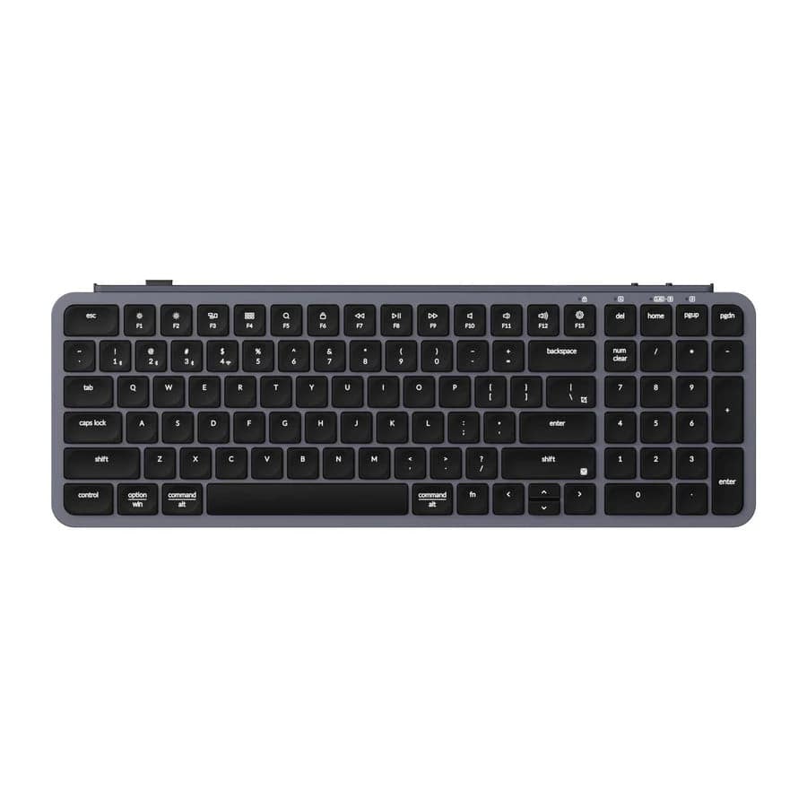 Φωτογραφία προϊόντος: Keychron B2 Pro (B2P-K1) Ultraslim Mini Wireless BT Keyboard ZMK Online customize Space Grey 96% US
