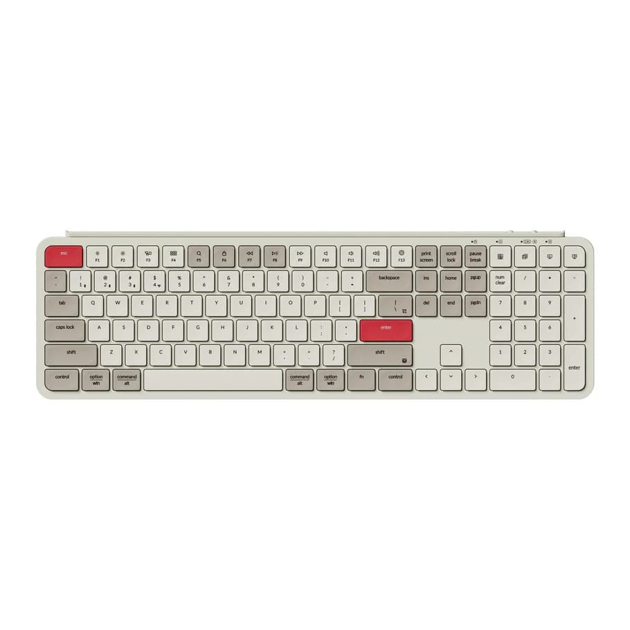 Φωτογραφία προϊόντος: Keychron B6 Pro (B6P-K13) Ultraslim Wireless Keyboard ZMK Online customization - Retro Red 100% US