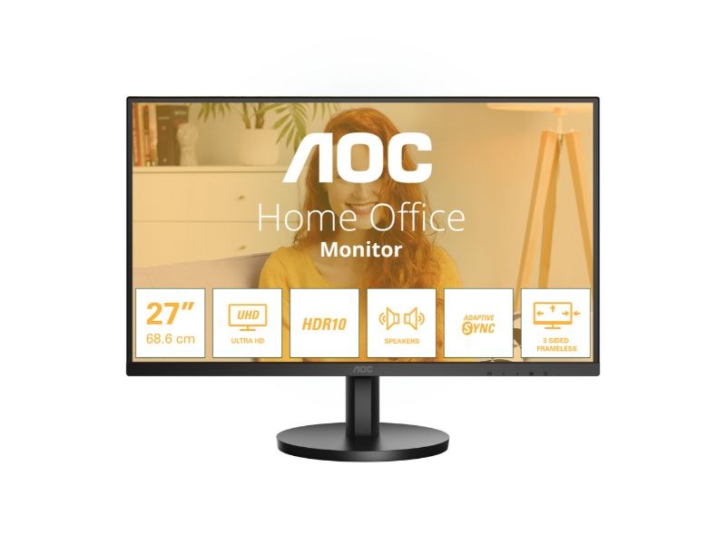 Φωτογραφία προϊόντος: Monitor AOC U27B3A/BK / 27'' 4K IPS HDR / 60Hz – PN: U27B3A/BK