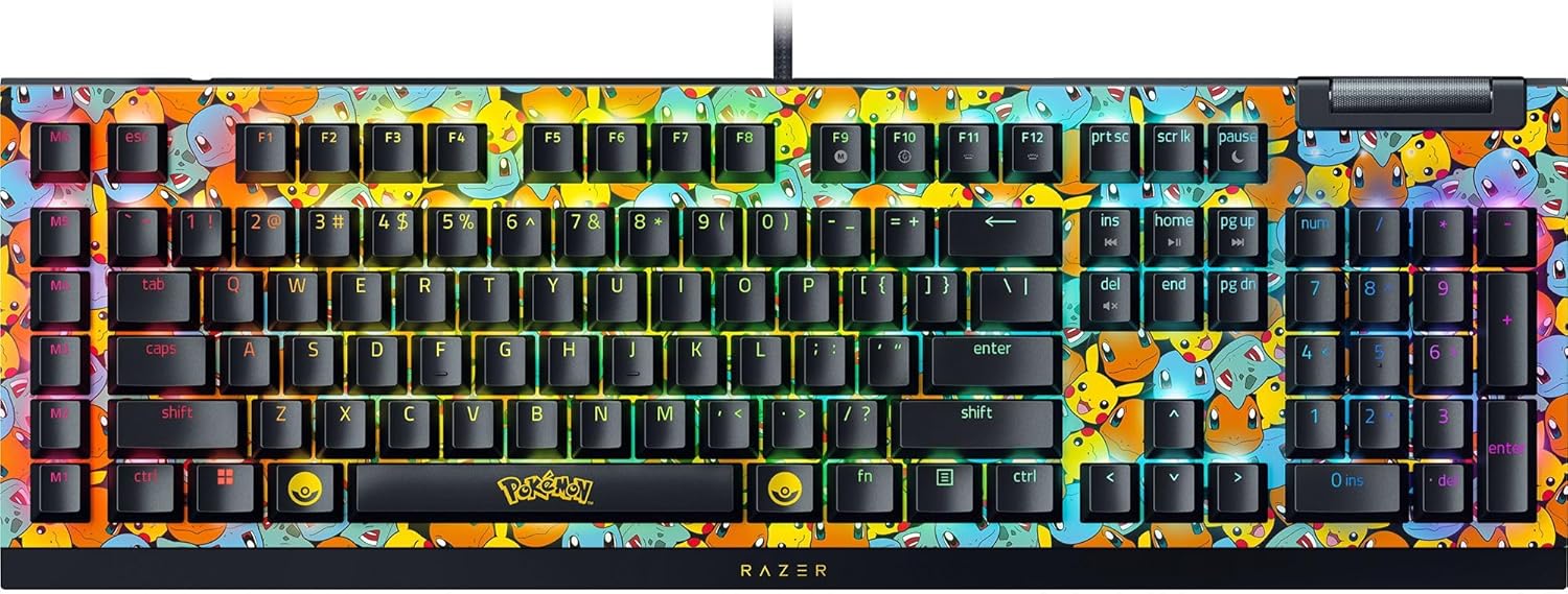 Φωτογραφία προϊόντος: Razer BLACKWIDOW V4 X Pokemon Kanto Starters Ed. - RGB Gaming Mechanical Keyboard - Green Switch