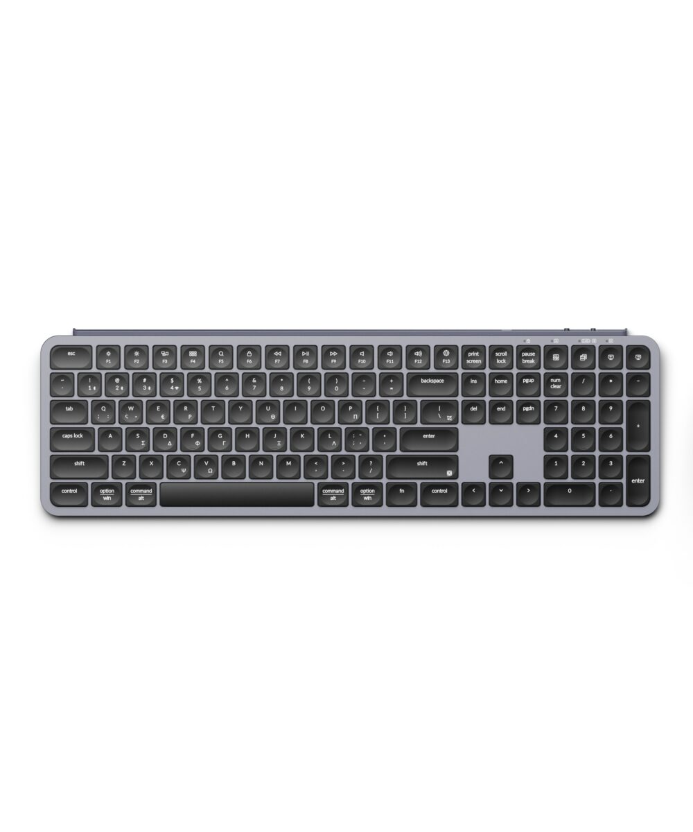 Φωτογραφία προϊόντος: Keychron B6 Pro (B6P-K1-GR) Ultraslim Wireless BT Keyboard ZMK Online customization - Gray 100% GR