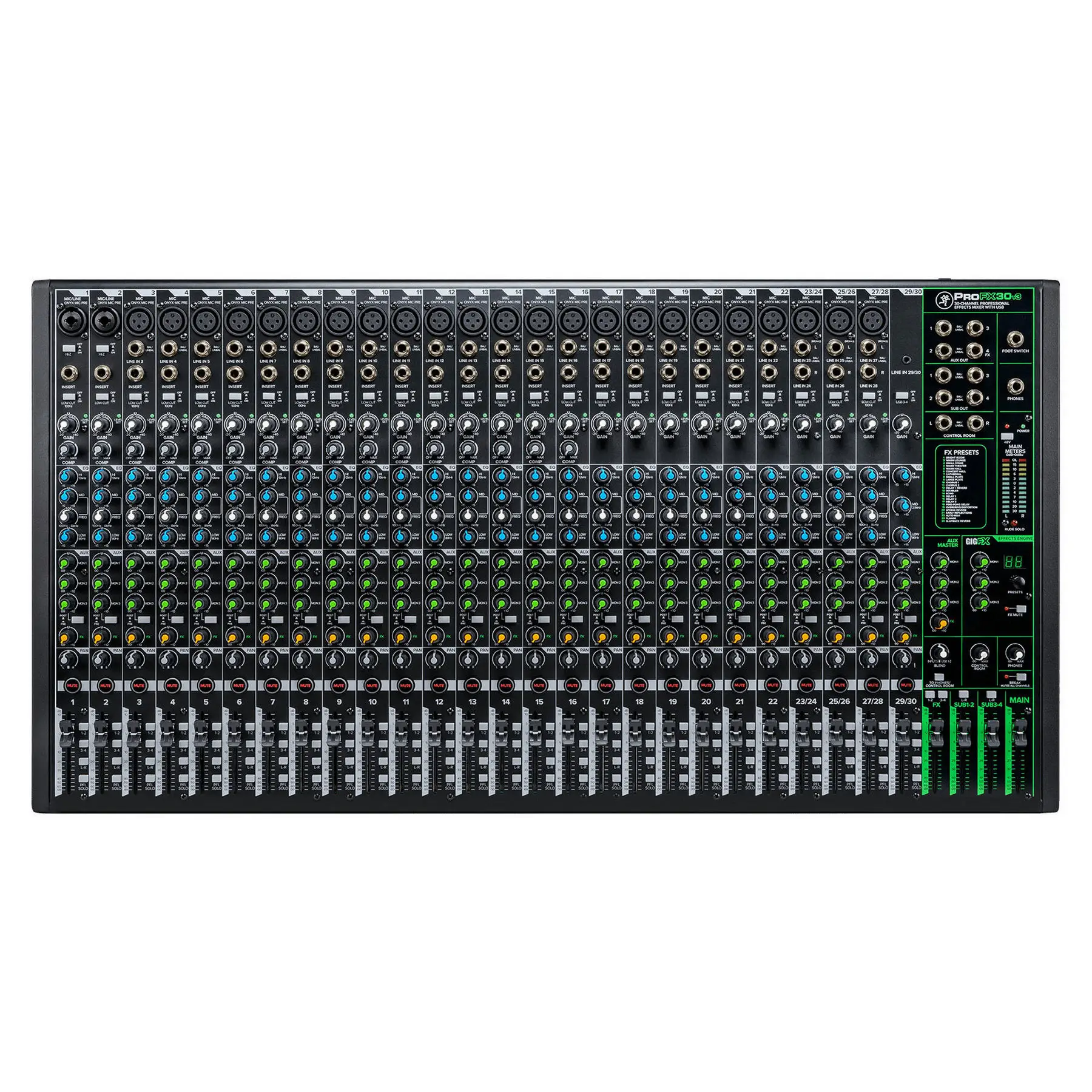 Φωτογραφία προϊόντος: MACKIE PROFX30V3 Αναλογική Κονσόλα Ήχου 30 Καναλιών με USB
