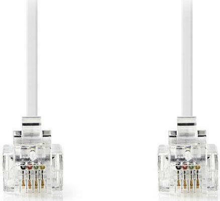 Φωτογραφία προϊόντος: NEDIS TCGP90200WT50 Τηλεφωνικό καλώδιο RJ11 αρσ. - RJ11 αρσ. 5,0 μ., λευκό