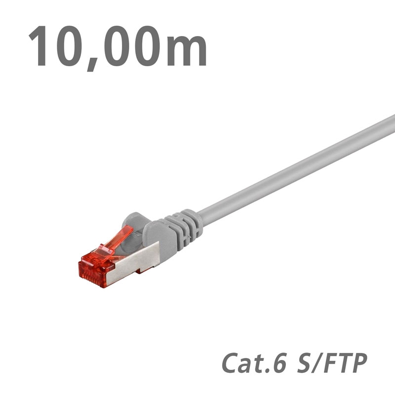 Φωτογραφία προϊόντος: Edision 93651 Patch Cat.6 S/FTP (PiMF) Καλώδιο Patch 10,0μ Γκρι
