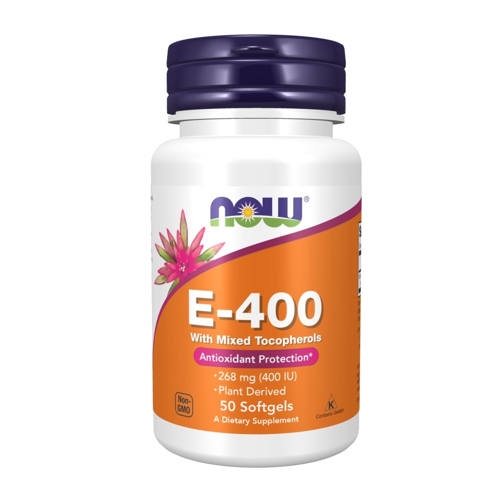 Φωτογραφία προϊόντος: NOW Foods Vitamin E-400IU With Mixed Tocopherols 50softgels