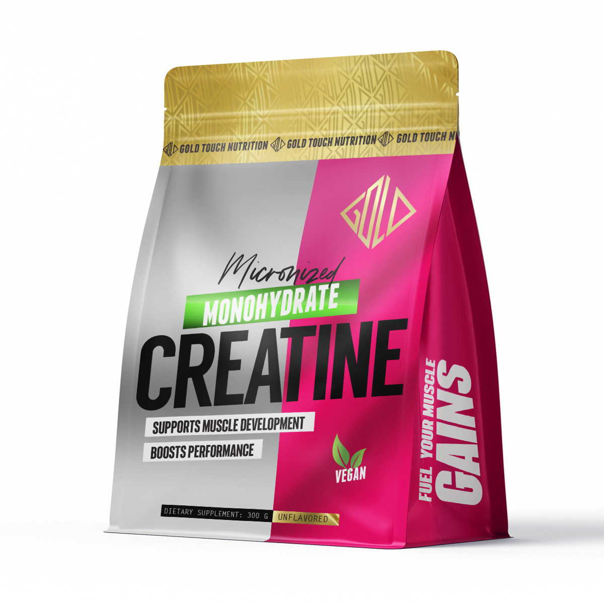 Φωτογραφία προϊόντος: Gold Touch Creatine Monohydrate - Micronized mesh 200 (300g) bag - GoldTouch nutrition