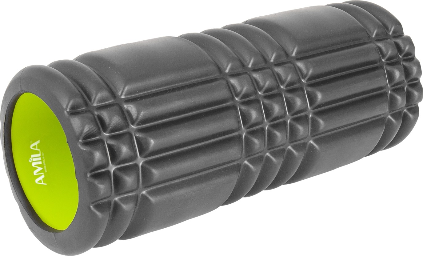 Φωτογραφία προϊόντος: AMILA Foam Roller Plexus Φ14x33cm Μαύρο/Λάιμ