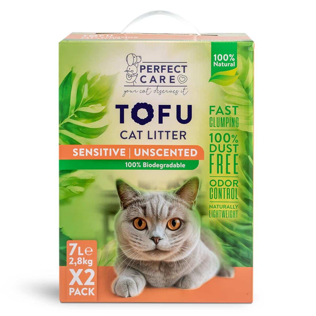 Φωτογραφία προϊόντος: PERFECT CARE CAT LITTER TOFU SENSITIVE 14L(2X7L)