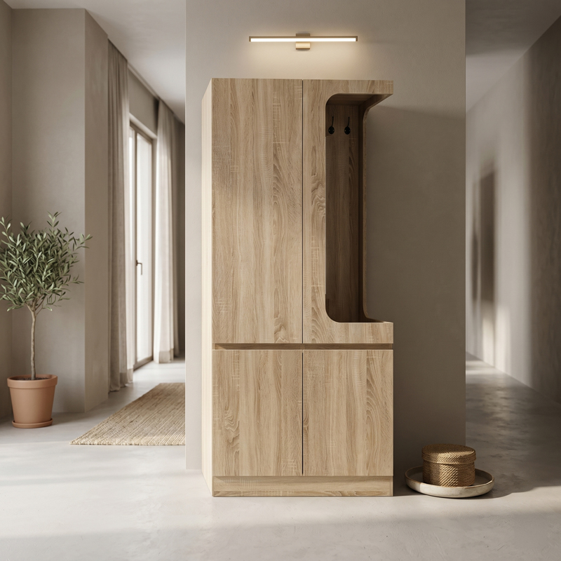 Φωτογραφία προϊόντος: Έπιπλο εισόδου Feby pakoworld sonoma 80x50.5x190εκ