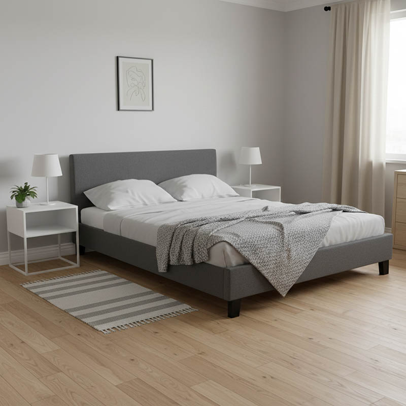 Φωτογραφία προϊόντος: Κρεβάτι Nevil pakoworld 150x200 με ύφασμα χρώμα ανθρακί