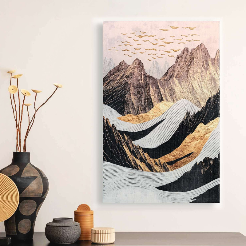 Φωτογραφία προϊόντος: Πίνακας σε καμβά "Abstract Mountain" Megapap ψηφιακής εκτύπωσης 70x100x3εκ.