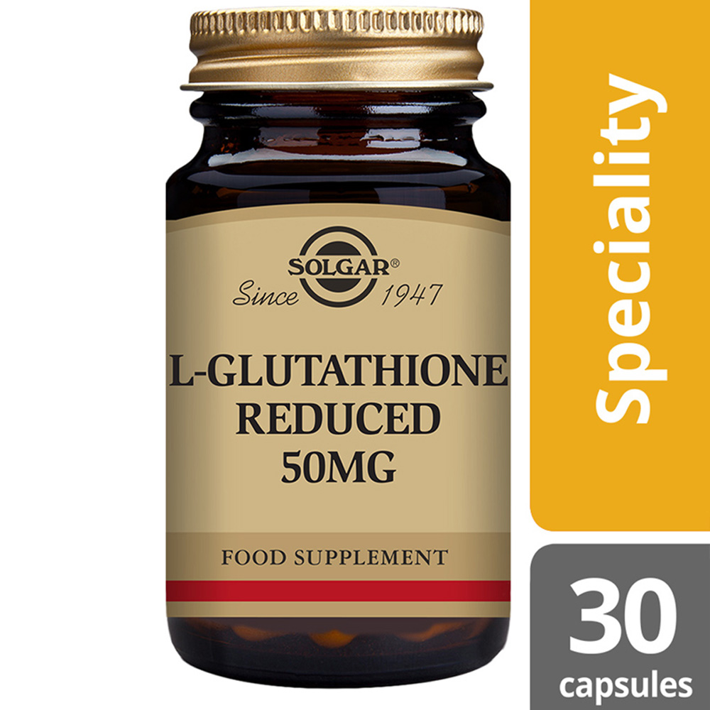 Φωτογραφία προϊόντος: SOLGAR L-GLUTATHIONE 50mg veg.caps 30s