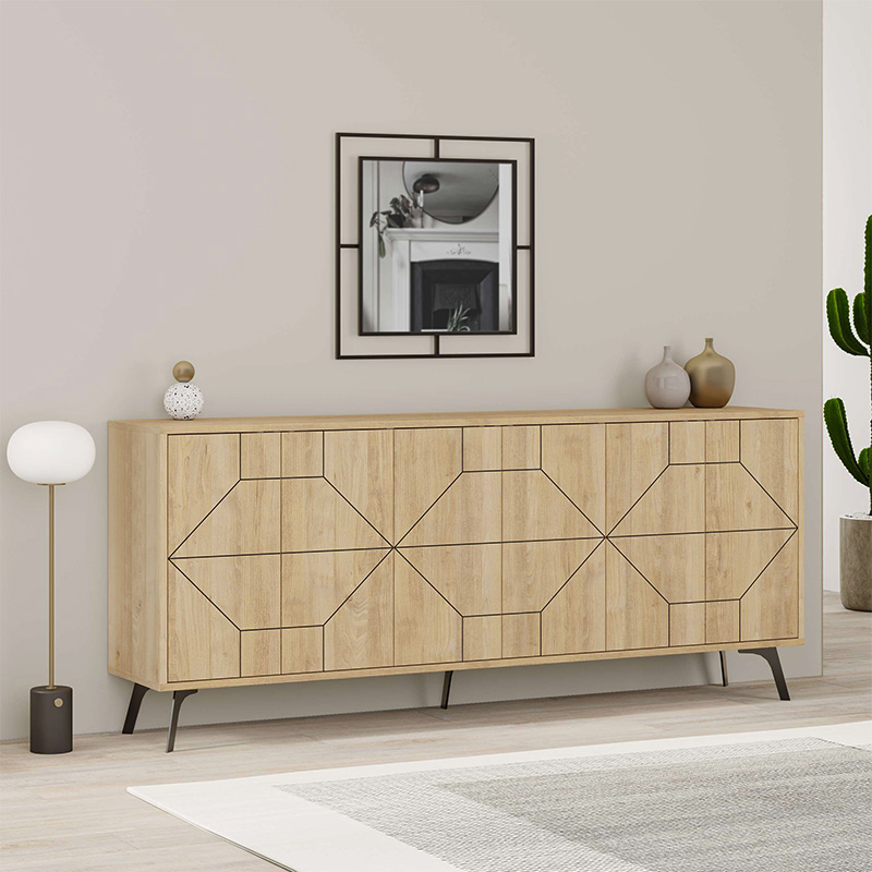 Φωτογραφία προϊόντος: Μπουφές Dune Megapap χρώμα sapphire oak 184x35x77,4εκ.