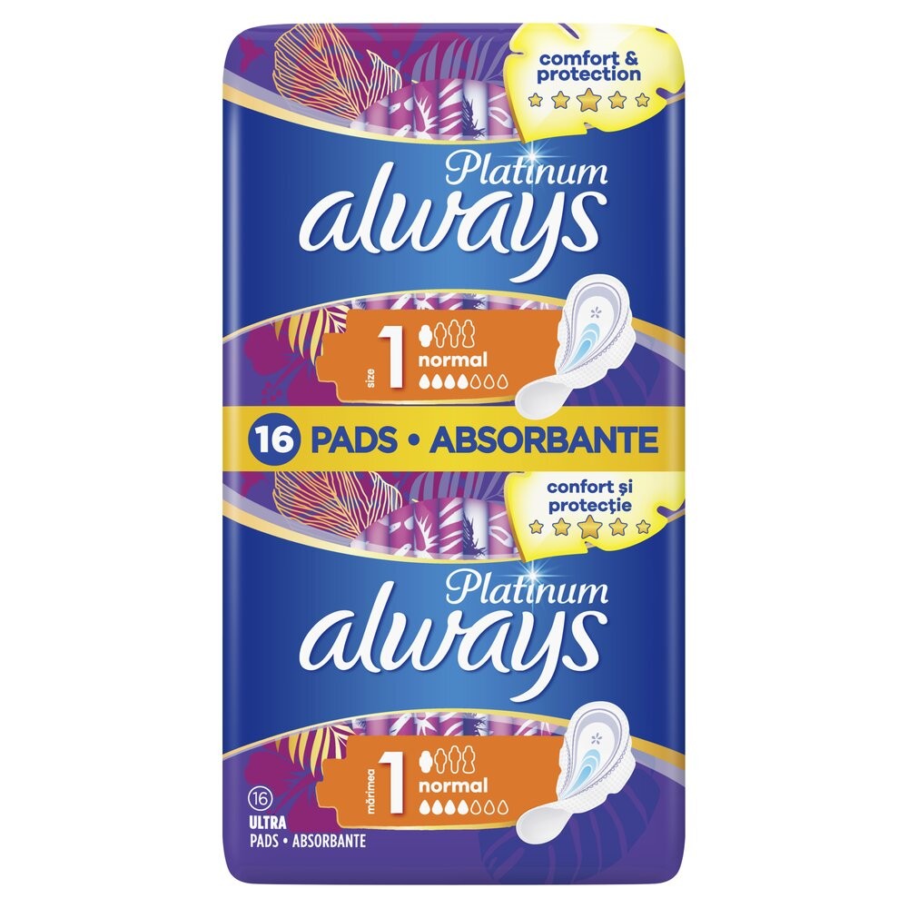 Φωτογραφία προϊόντος: Always Platinum Ultra Normal Plus Size 1 16τμχ.