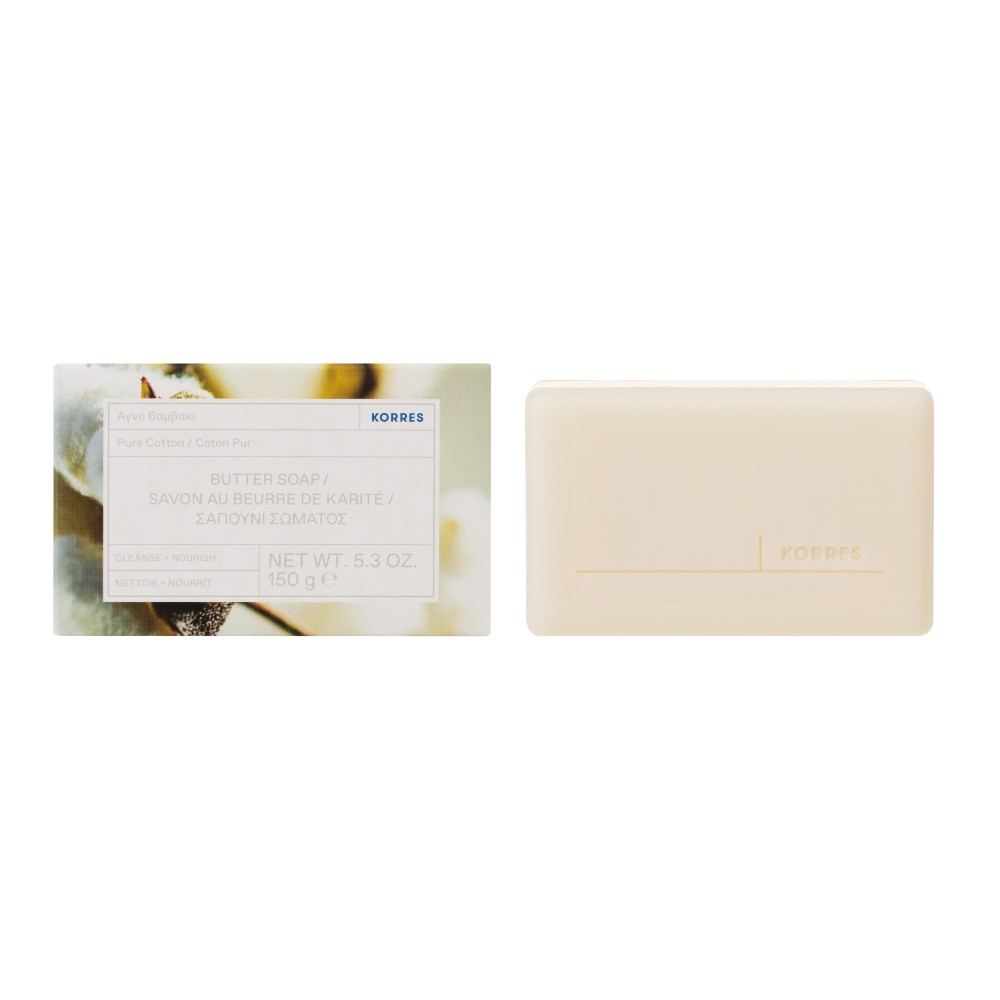 Φωτογραφία προϊόντος: KORRES Butter Soap Pure Cotton - Σαπούνι Σώματος με Αγνό Βαμβάκι 150g