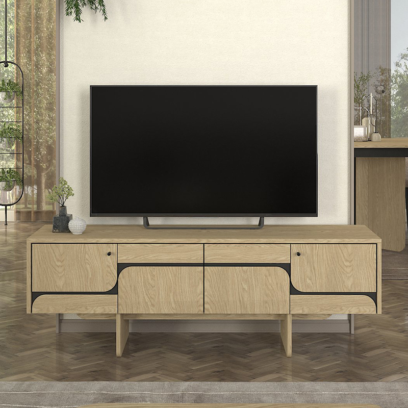 Φωτογραφία προϊόντος: Έπιπλο τηλεόρασης Lava Megapap χρώμα rota oak - ανθρακί 150x35x51,3εκ.