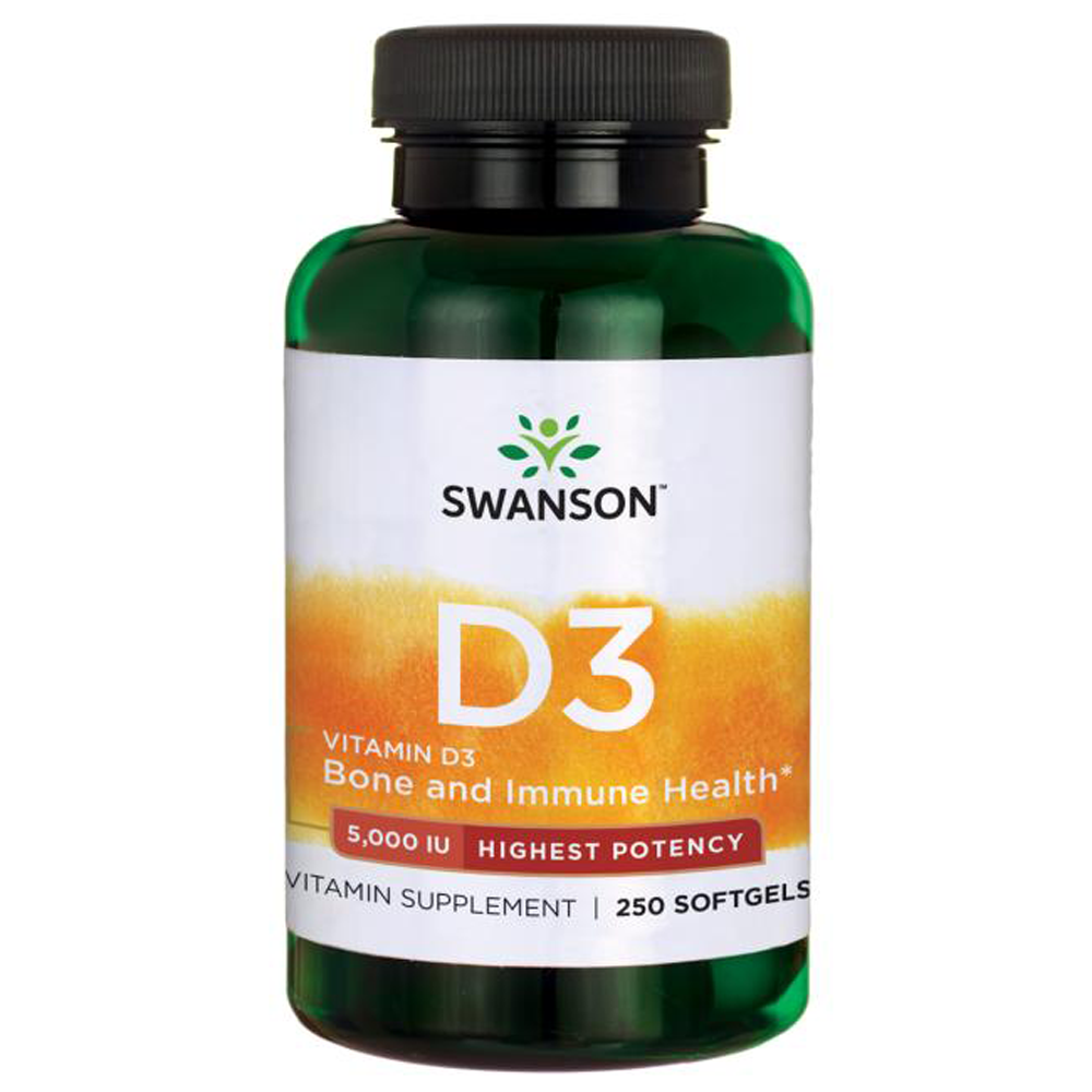 Φωτογραφία προϊόντος: Vitamin D-3 5000 IU High Potency 250 Caps (Swanson)