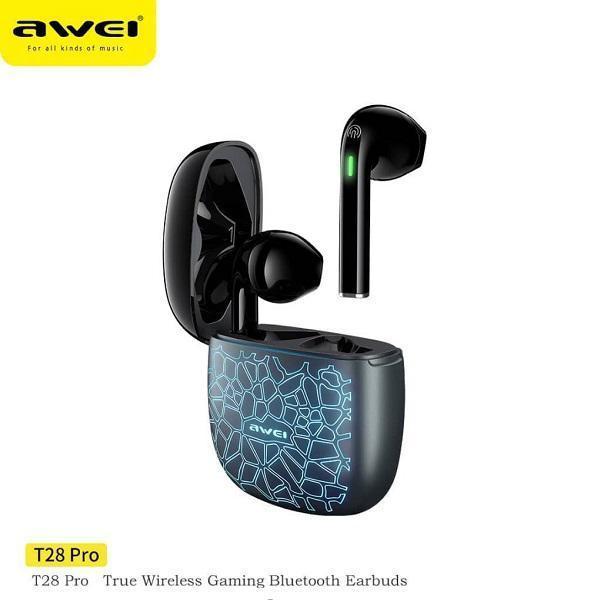 Φωτογραφία προϊόντος: OEM Ασύρματα Bluetooth Ακουστικά με Βάση Φόρτισης Awei T28 Pro Ice Crack Blue